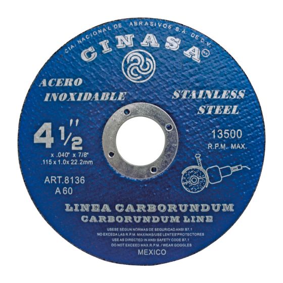 DISCO PARA CORTE DE METAL CINASA 4 1/2"