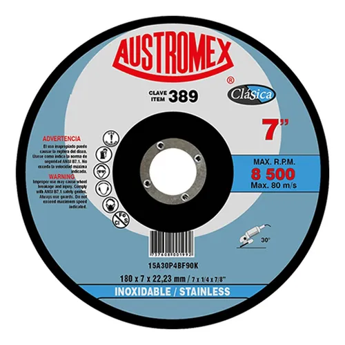 DISCO DE DESBASTE 7" 389